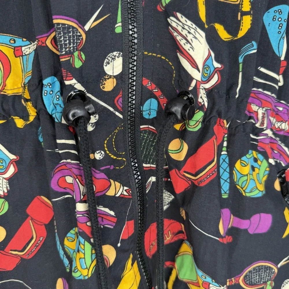 90s Vintage Lavon‎ Sport MED Windbreaker Jacket Tennis Golf Bowling Workout Gym